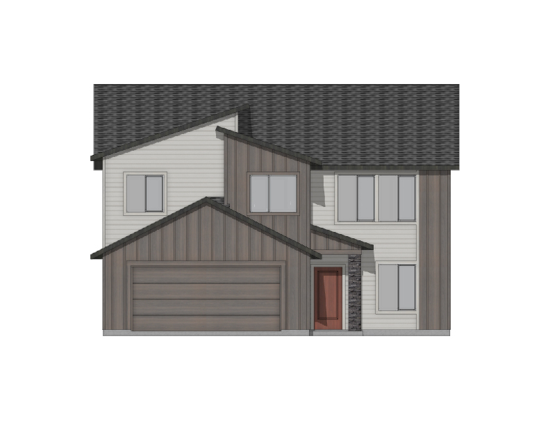 Elevation Illustration for a Lennox 2332 Modern by CBH Homes