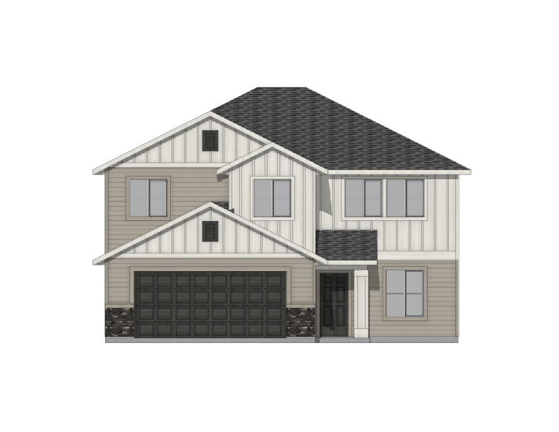 Elevation Illustration for a Lennox 2332 Traditional by CBH Homes