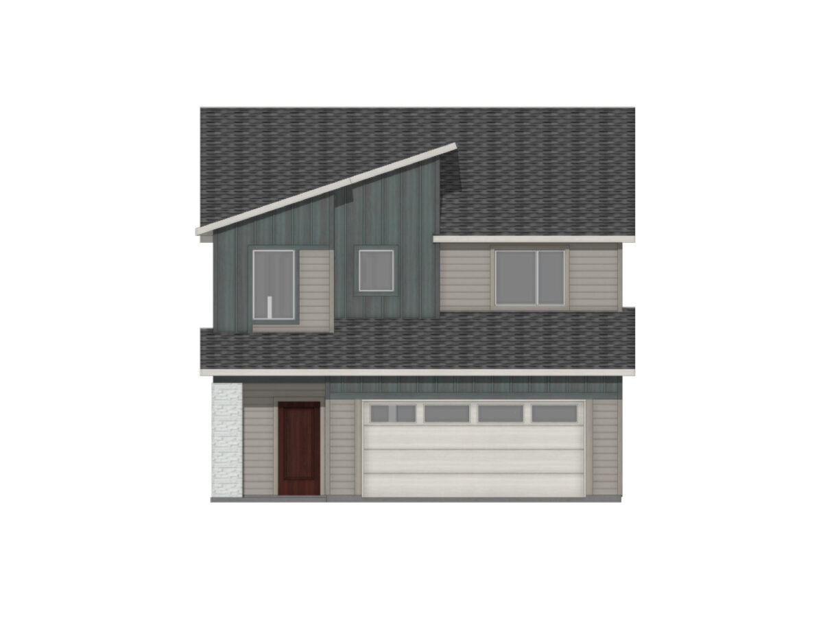 Elevation Illustration of an Lochsa 1678 Modern by CBH Homes