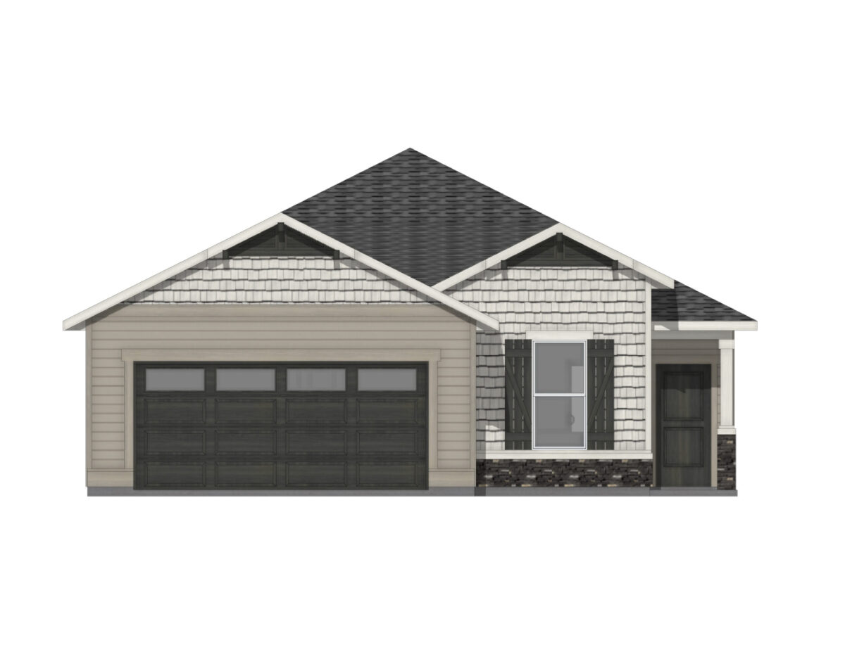 Elevation Illustration of a Malory 1445 Bungalow by CBH Homes