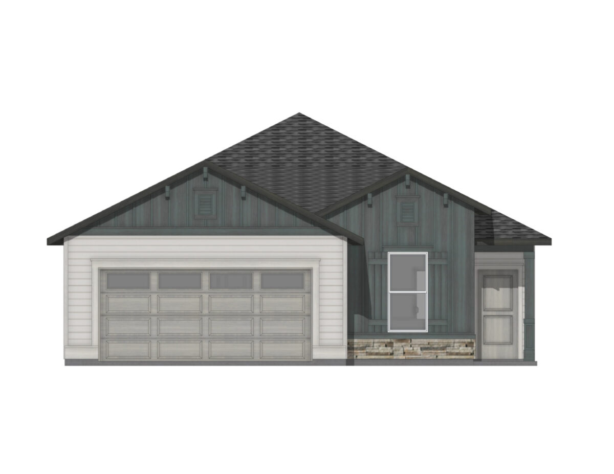 Elevation Illustration of a Malory 1445 Cottage by CBH Homes