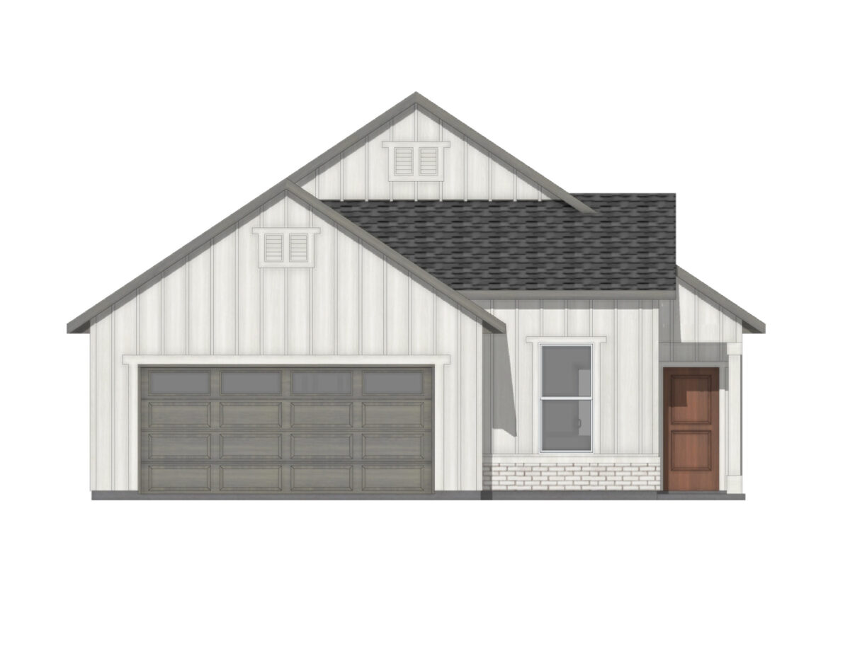 Elevation Illustration of a Malory 1445 Farmhouse by CBH Homes