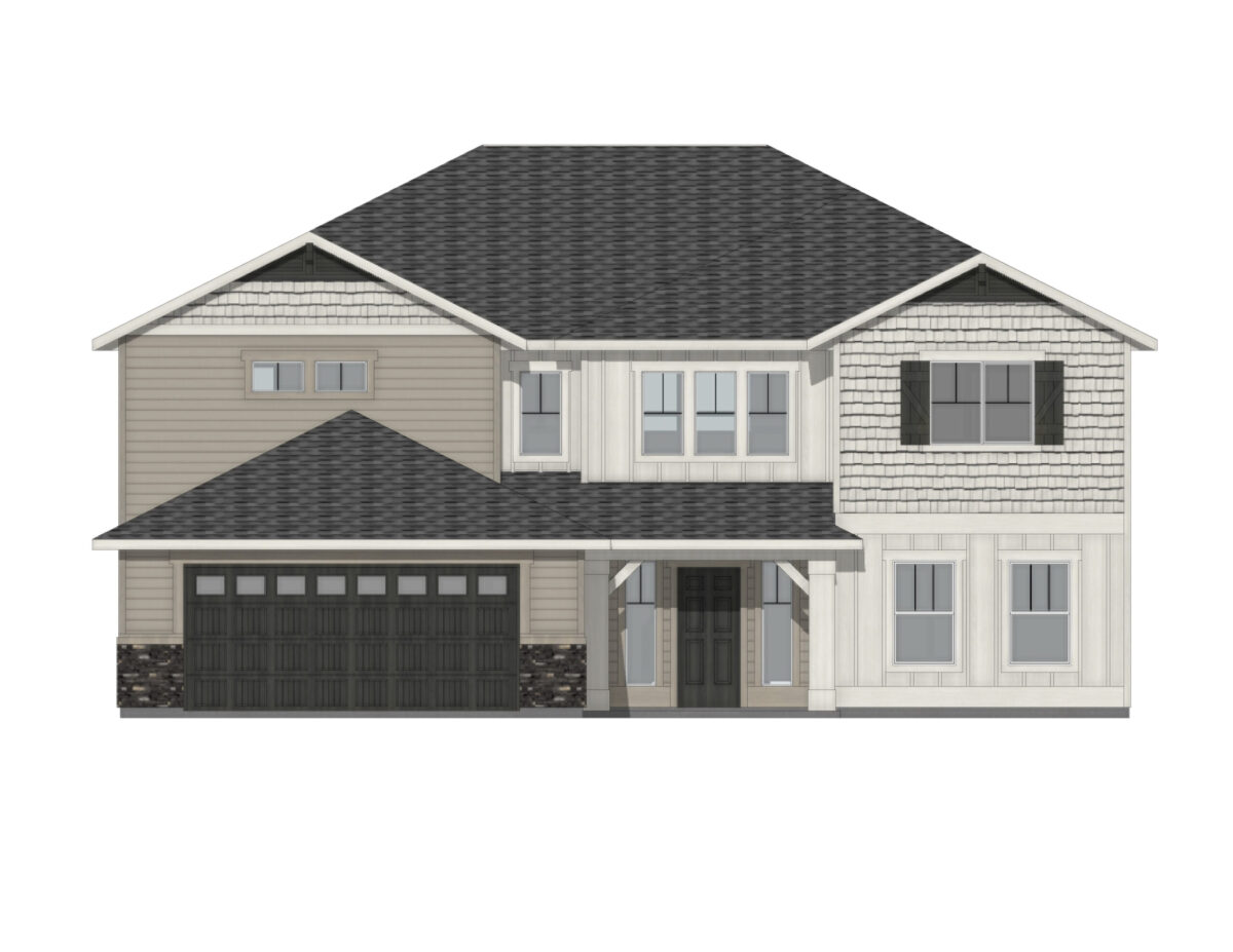 Elevation Illustration for a Milano 3250 Bungalow floor plan by CBH Homes