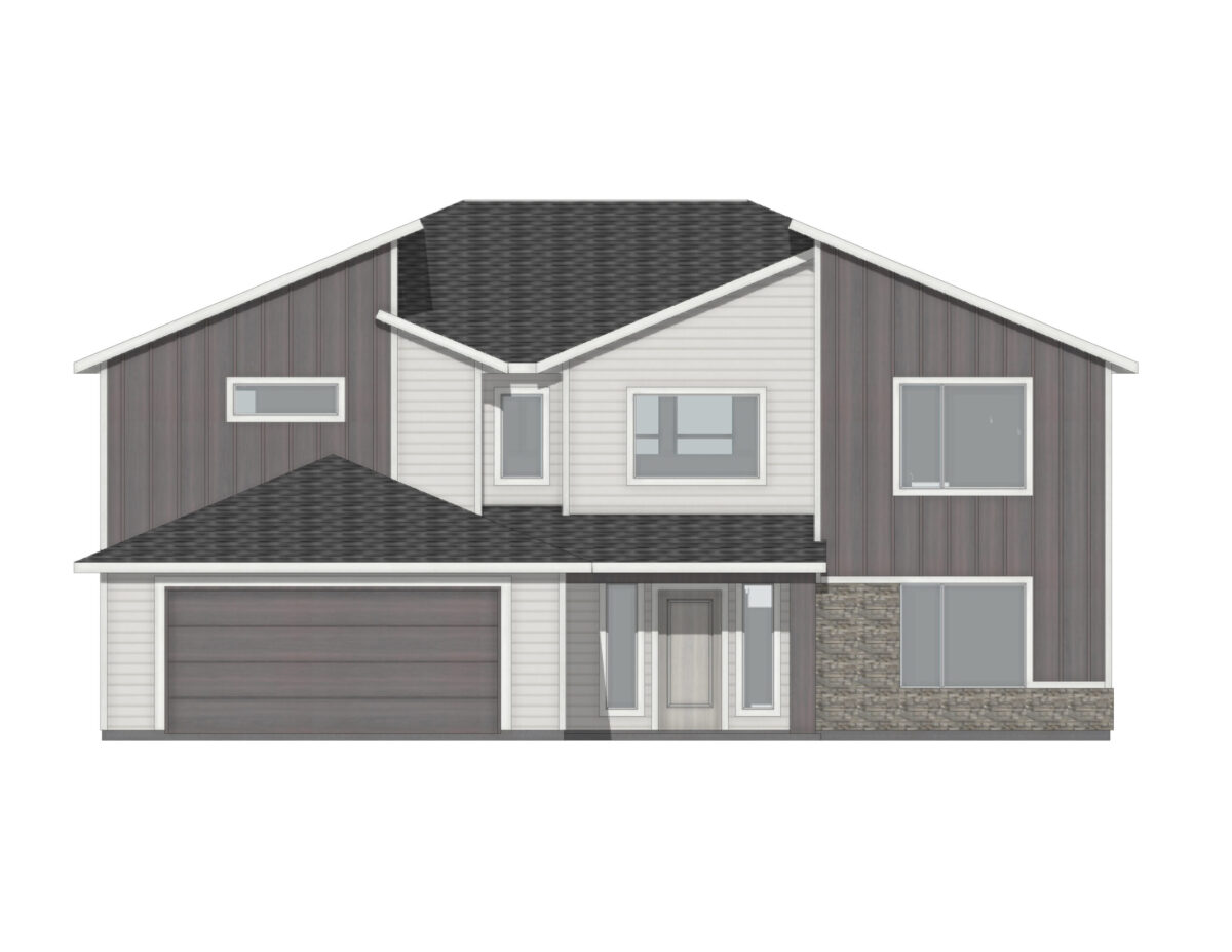 Elevation Illustration for a Milano 3250 Modern floor plan by CBH Homes