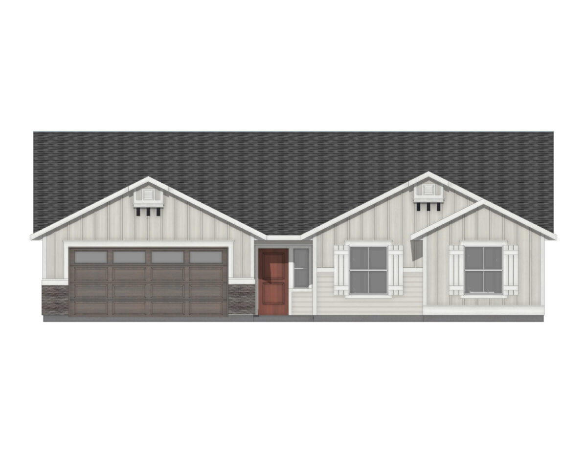 Elevation Illustration for a Palisades 1722 Cottage by CBH Homes