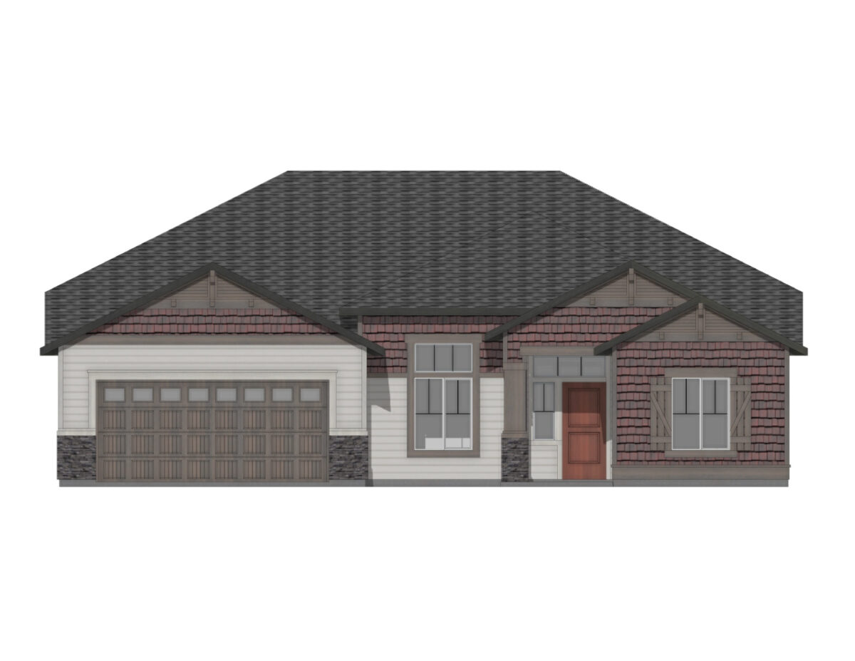 Elevation Illustration for a Pasadena 2351 Bungalow by CBH Homes