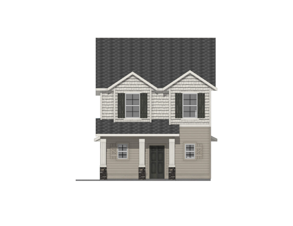 Elevation View for Piper 1580 By CBH Homes