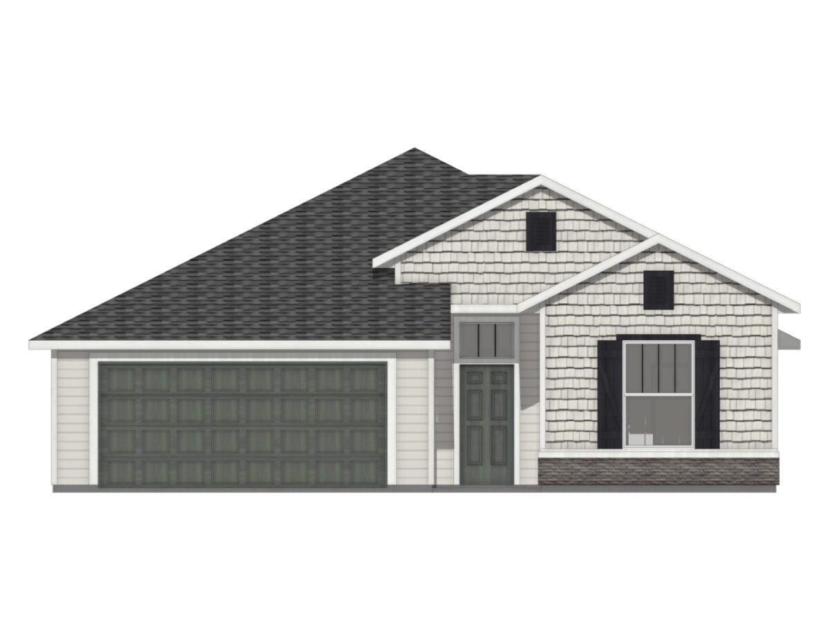 Elevation Illustration for a Preston 2126 Craftsman floor plan by CBH Homes