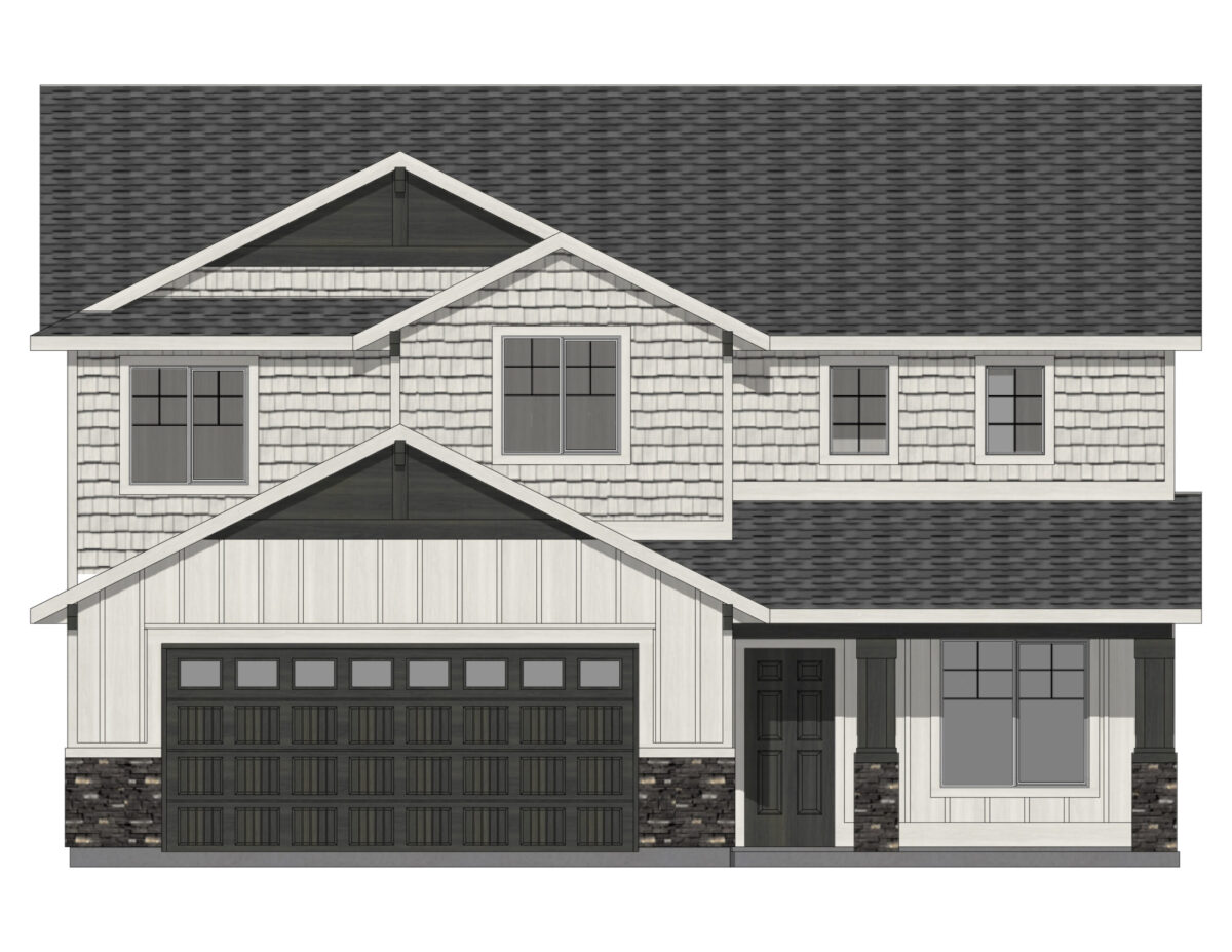 Elevation Illustration for a Tatom 2054 Bungalow by CBH Homes