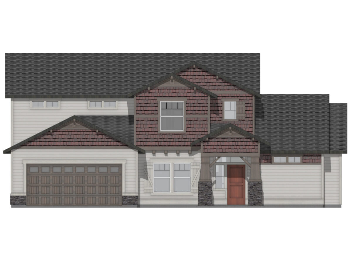 Elevation Illustration for a Vallejo 2700 Bungalow by CBH Homes