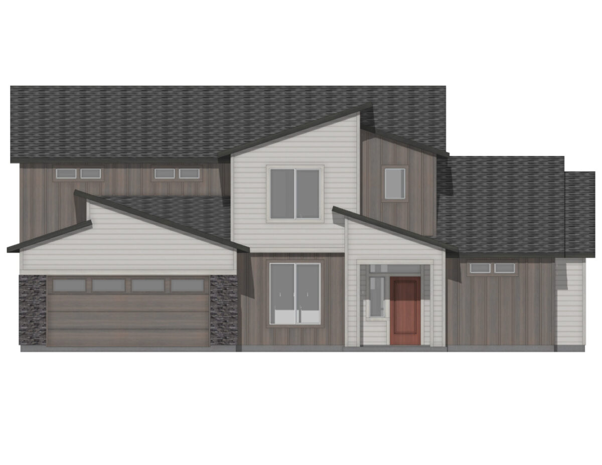 Elevation Illustration for a Vallejo 2700 Modern by CBH Homes