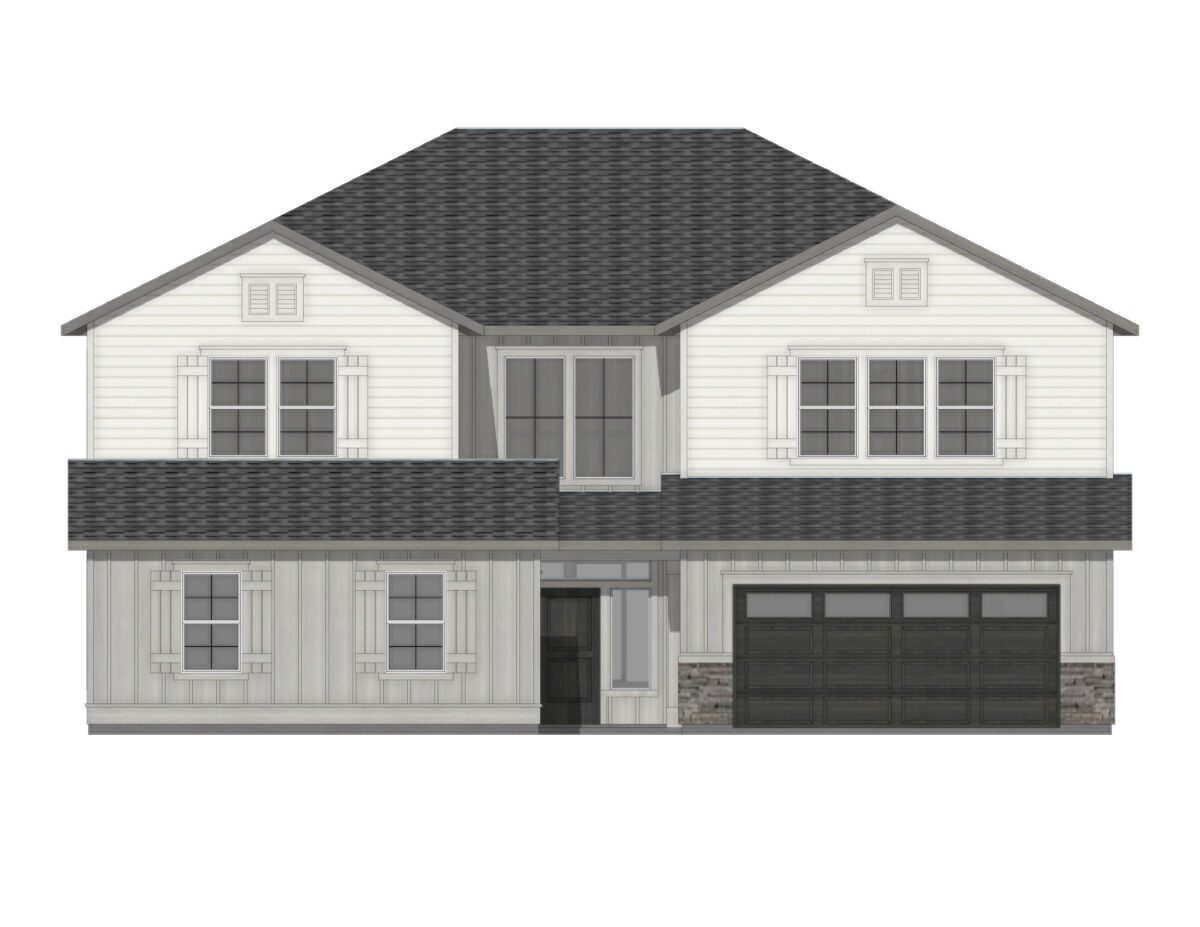 Elevation Illustration for a Ponderosa 3937 Cottage by CBH Homes