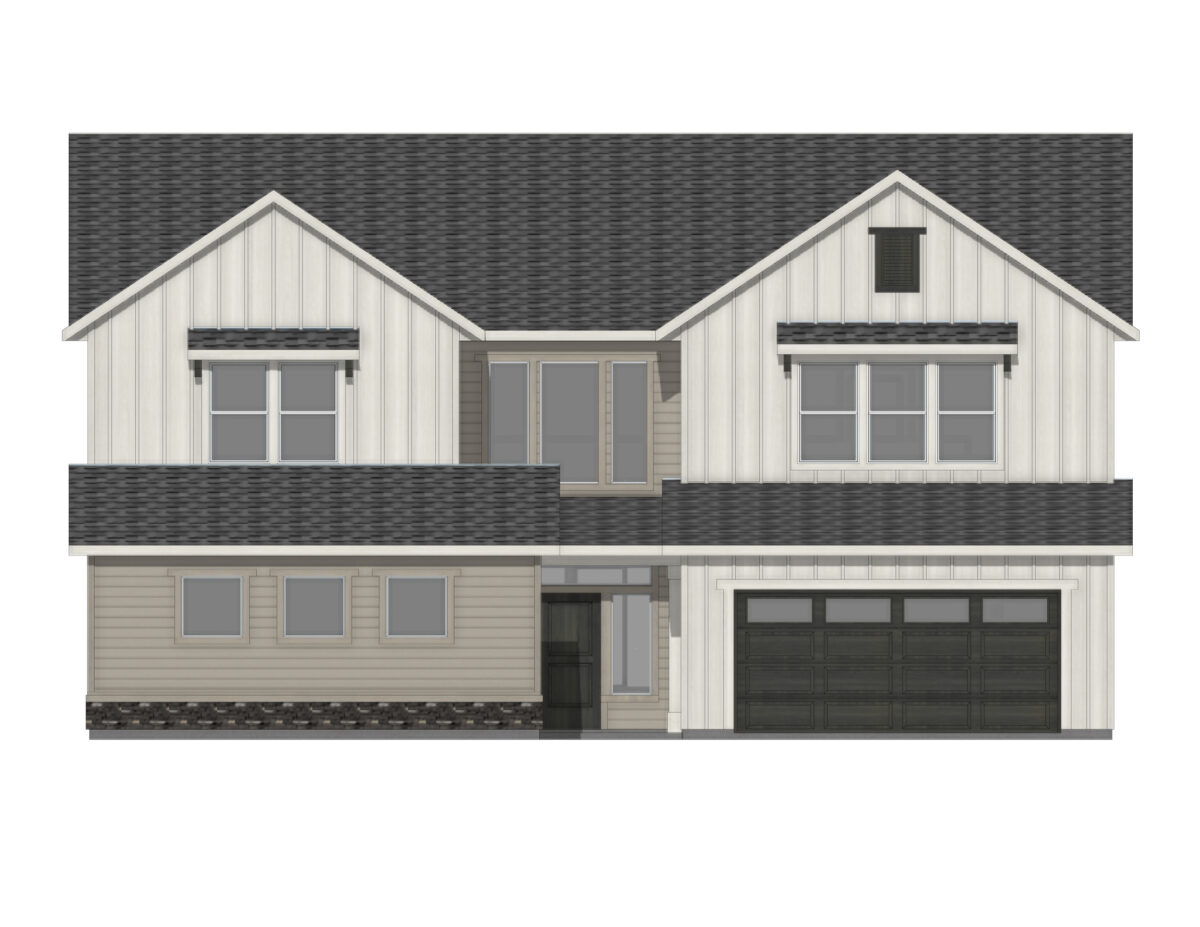 Elevation Illustration for a Ponderosa 3937 Farmhouse by CBH Homes