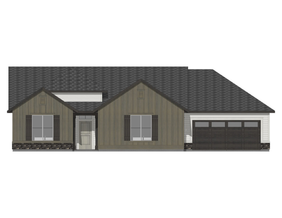 Elevation Illustration for a Riverbirch 2626 Cottage by CBH Homes