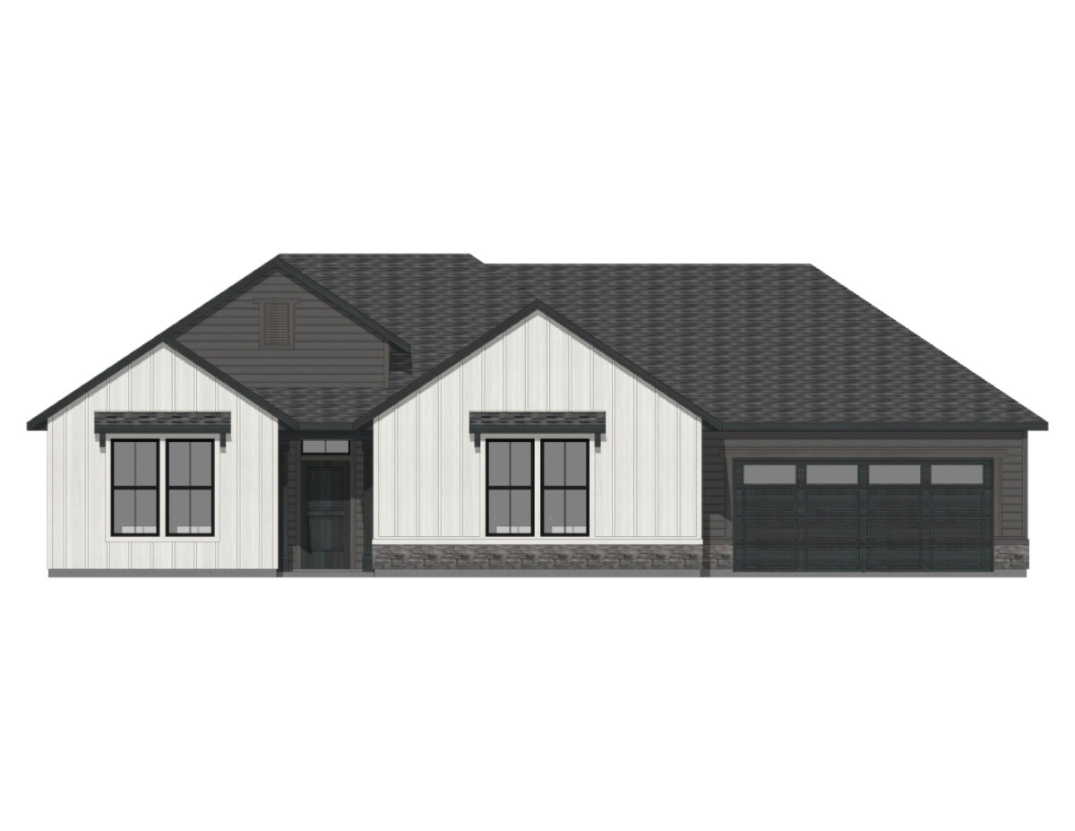 Elevation Illustration for a Riverbirch 2626 Farmhouse by CBH Homes