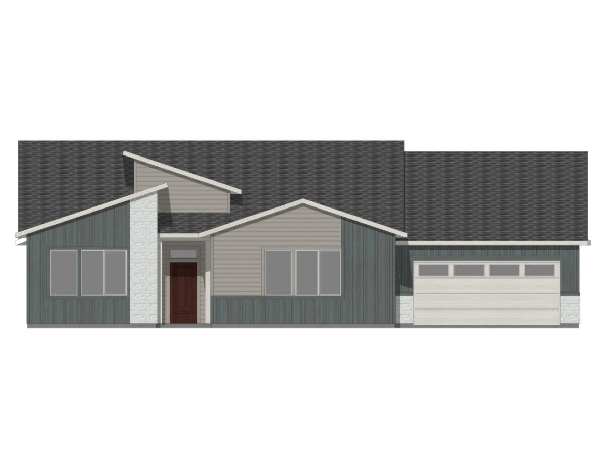 Elevation Illustration for a Riverbirch 2626 Modern by CBH Homes