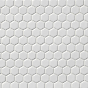Bath Backsplash - White Hex